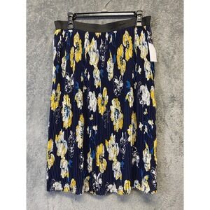 Jaclyn Smith Pleated Floral Skirt Women's  Size L NWT Vintage